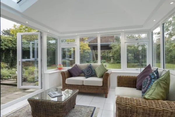 Glazed conservatory interior
