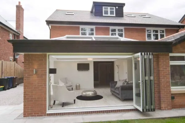 Ultrasky lantern home extension with folding doors