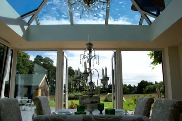 Ultraframe glass roof conservatory