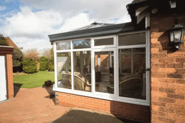 Modern glass conservatory