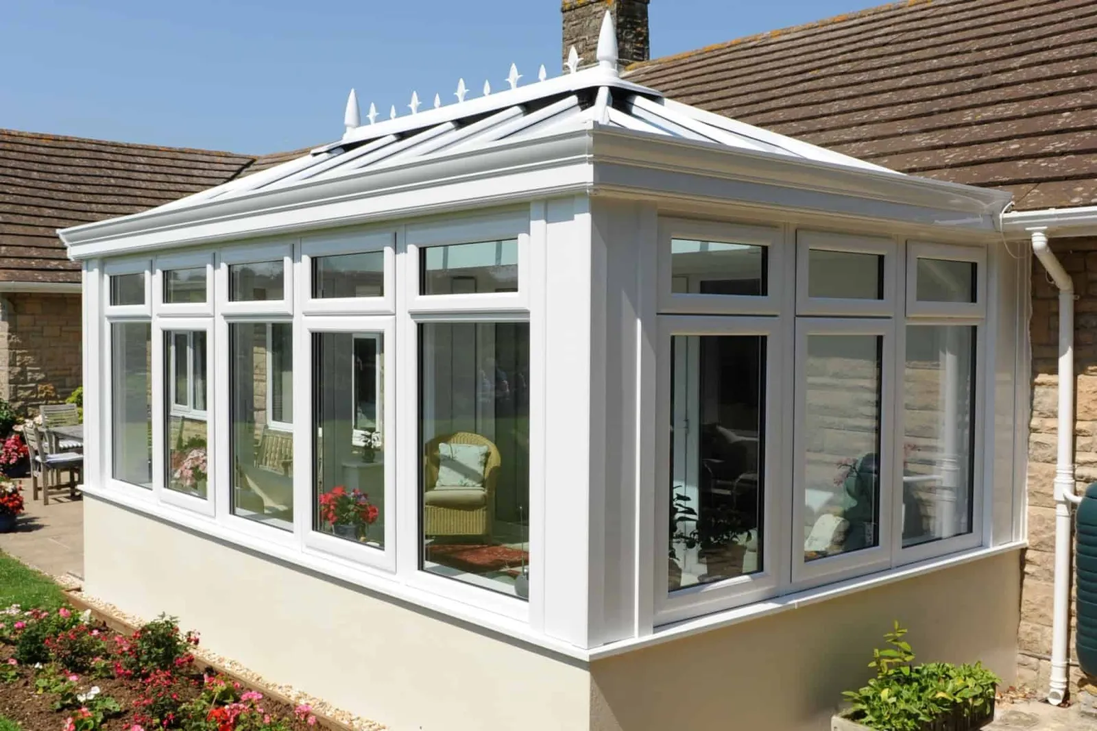 Modern glass conservatory