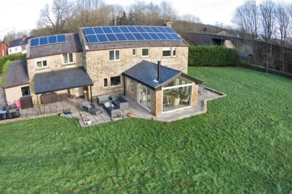 Conservatory with solid roof
