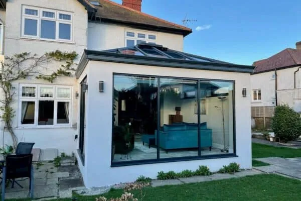 Glass roof home extension