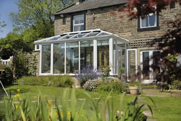 Glass conservatory exterior