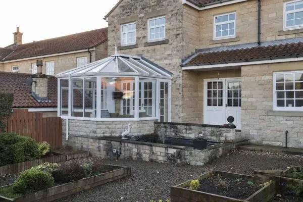Home extension with glass roof