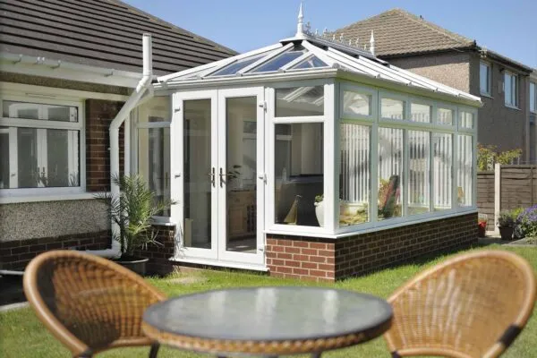 Home extension with a glass roof