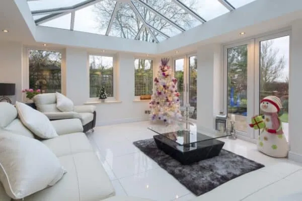 Large glass conservatory