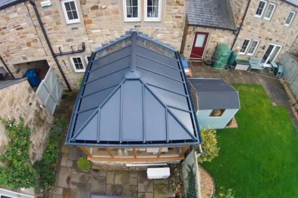 Replacement conservatory roof birds eye view