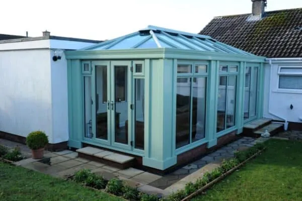Classic conservatory with glass roof